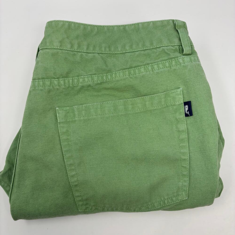 Vineyard Vines Mens 36x28 Lime Green 5 Pocket Design Linen Blend Jeans